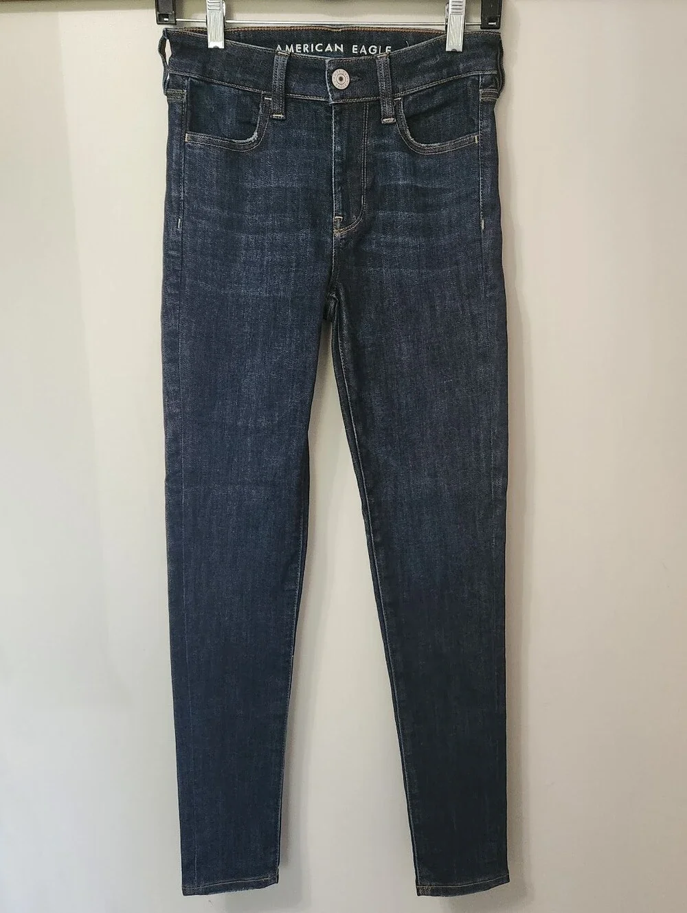 American Eagle Next Level Stretch Hi-Rise Jegging Dark Wash Jeans Womens Size 4